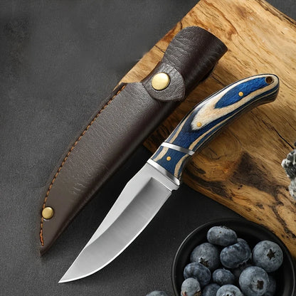 Faca Multiuso em Aço Inoxidável 7.5" – Camping, Churrasco e Cozinha