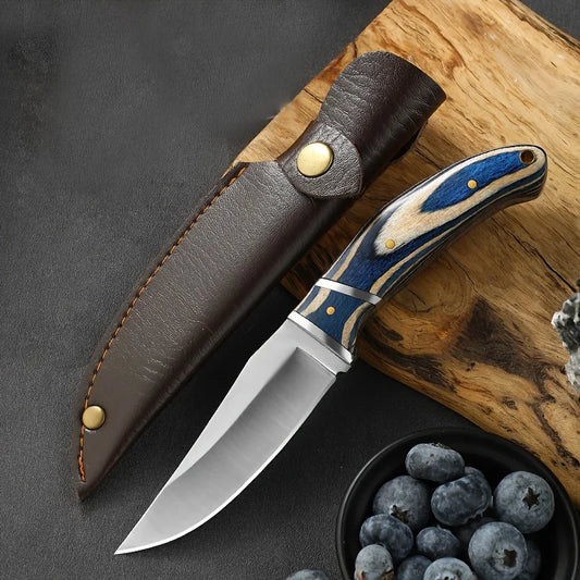 Faca Multiuso em Aço Inoxidável 7.5" – Camping, Churrasco e Cozinha